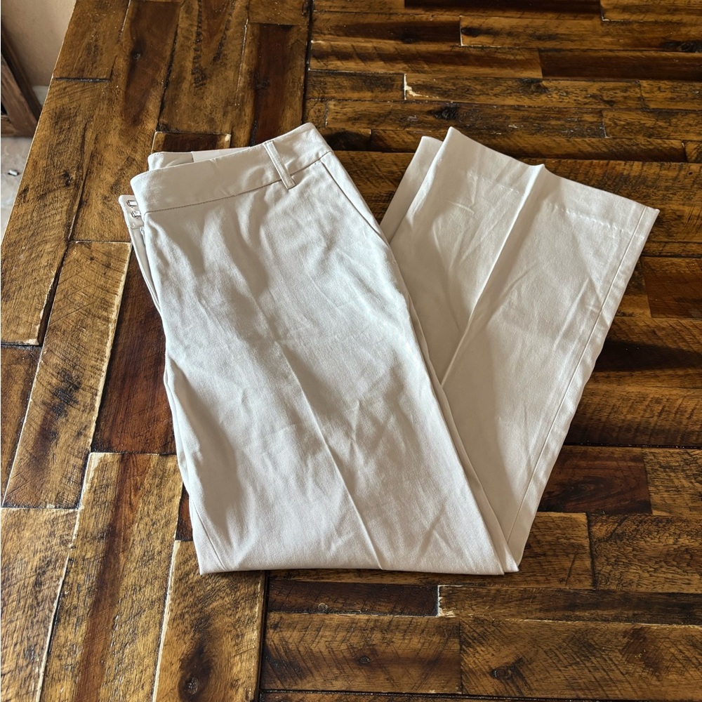 Petite Sophisticate Women's Cream Boot Cut Pants